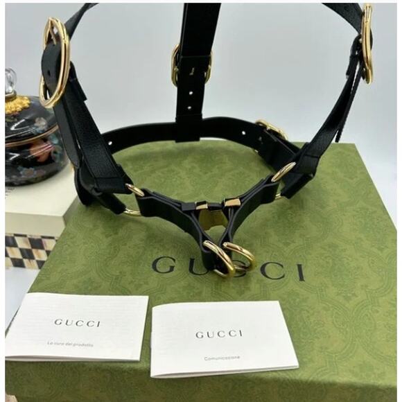 Gucci demetra , extra large leather dog harness made in Italy - Picture 11 of 14